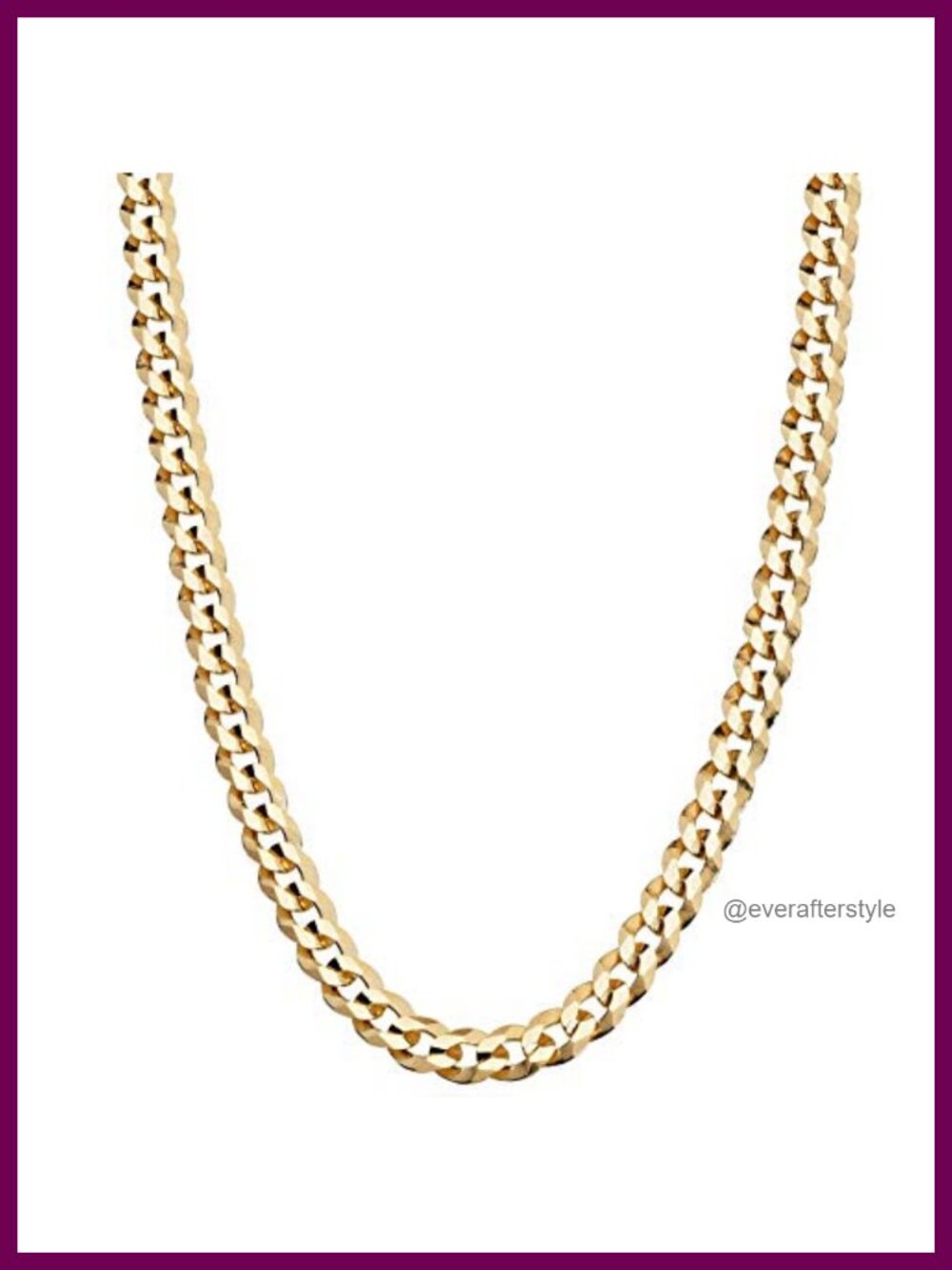 18K Gold Plated 925 Sterling Silver Cuban Link Chain Necklace 5mm